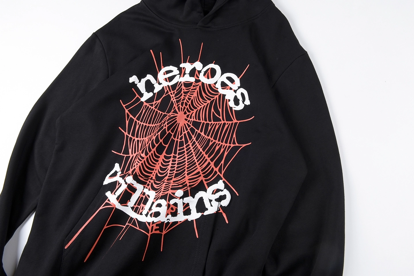 Sp5Der Web Logo Graphic Hoodie