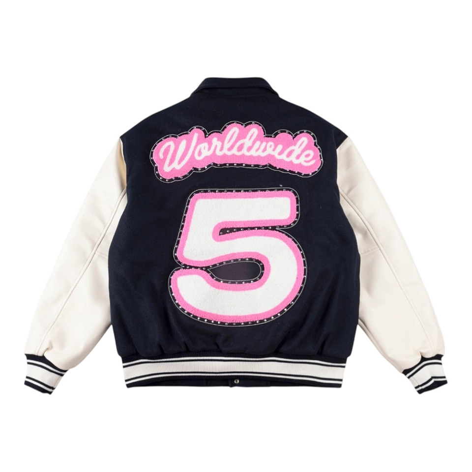 Sp5der-Worldwide-Pink-Logo-Varsity-Jacket4.webp Sp5Der Worldwide Pink Logo Varsity Jacket