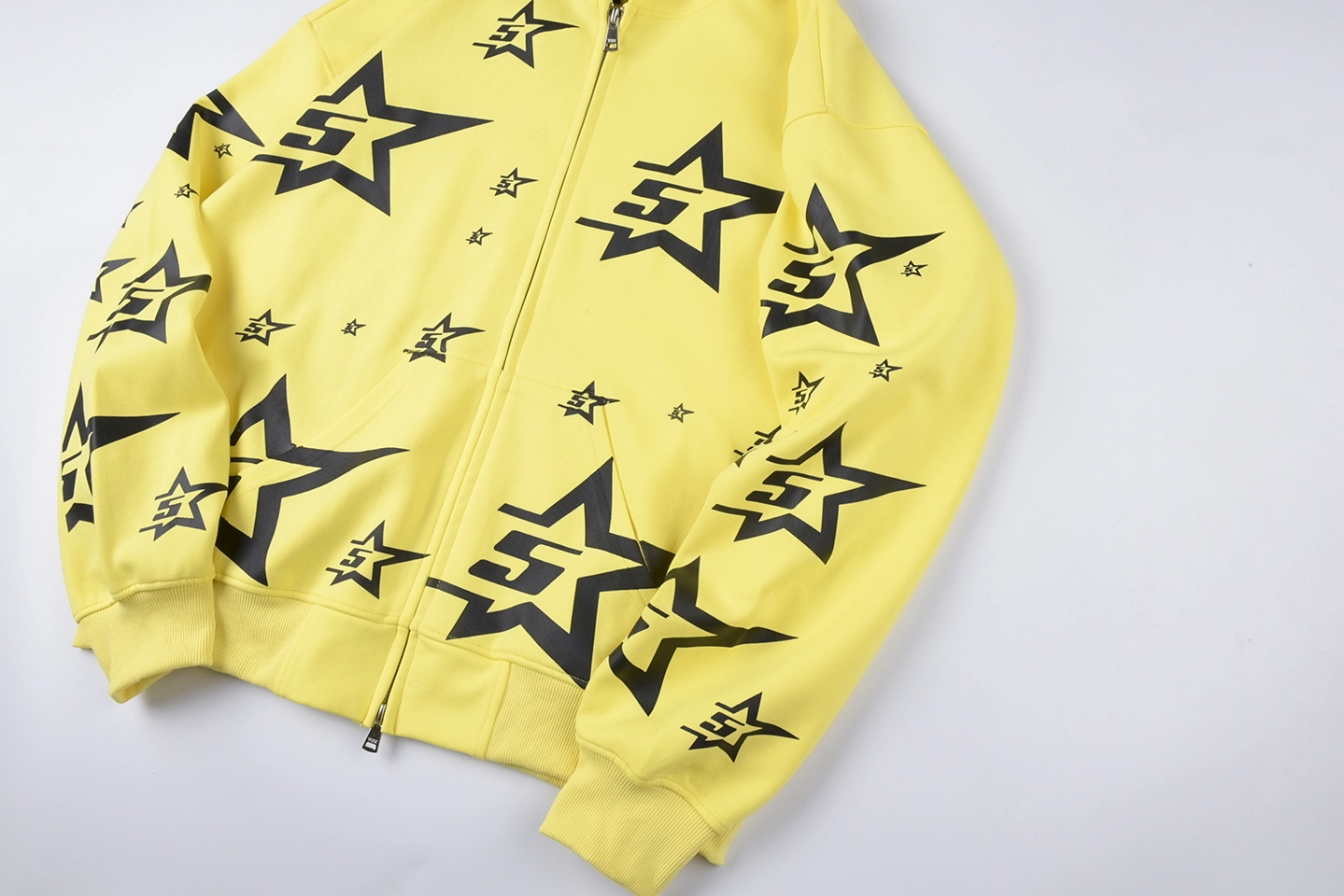 Sp5Der Yellow 5Star Zip Hoodie