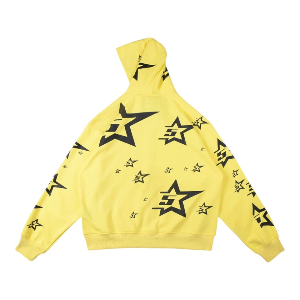 Sp5Der Yellow 5Star Zip Hoodie