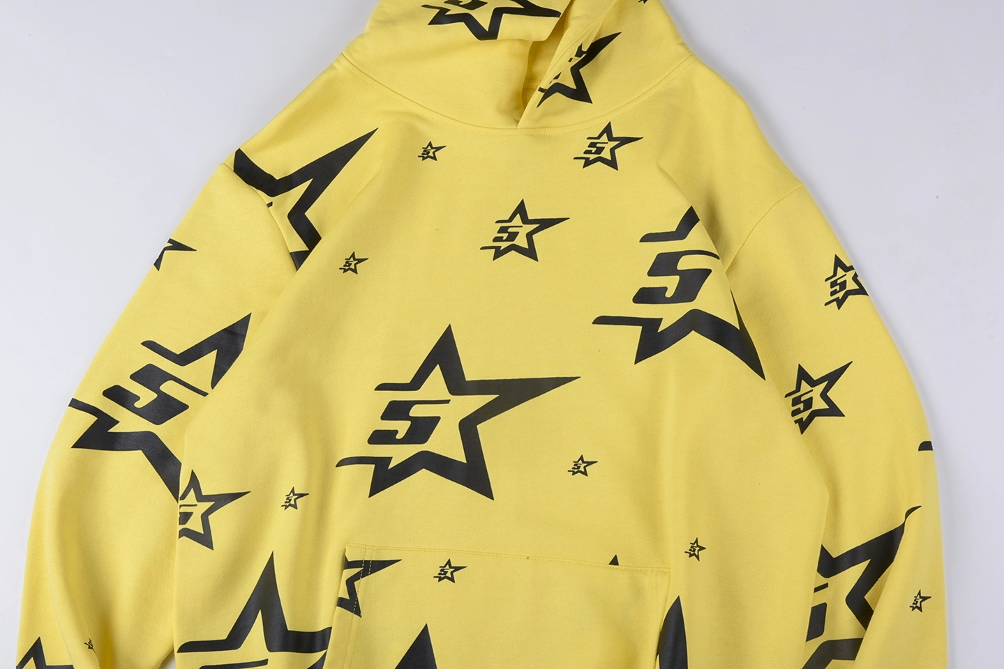 Sp5Der Yellow 5 Star Zip Hoodie