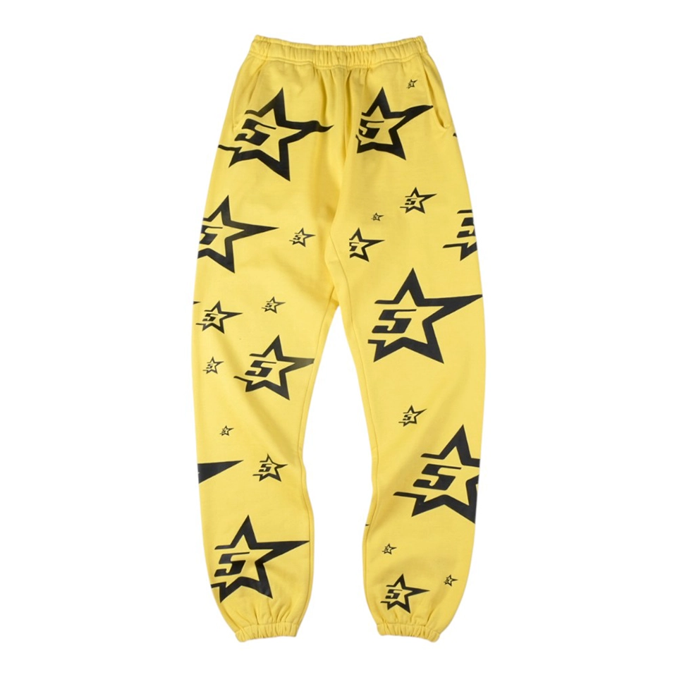 Sp5Der Yellow Star Logo Sweatpants 2