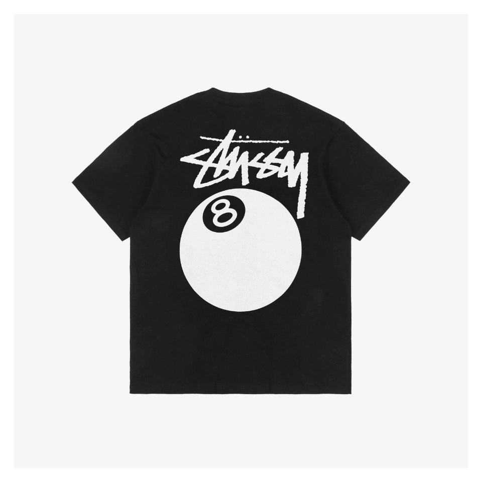 Stussy 8 Ball Logo Print T Shirt