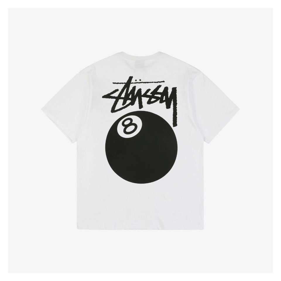 Stussy 8 Ball Logo Print T Shirt