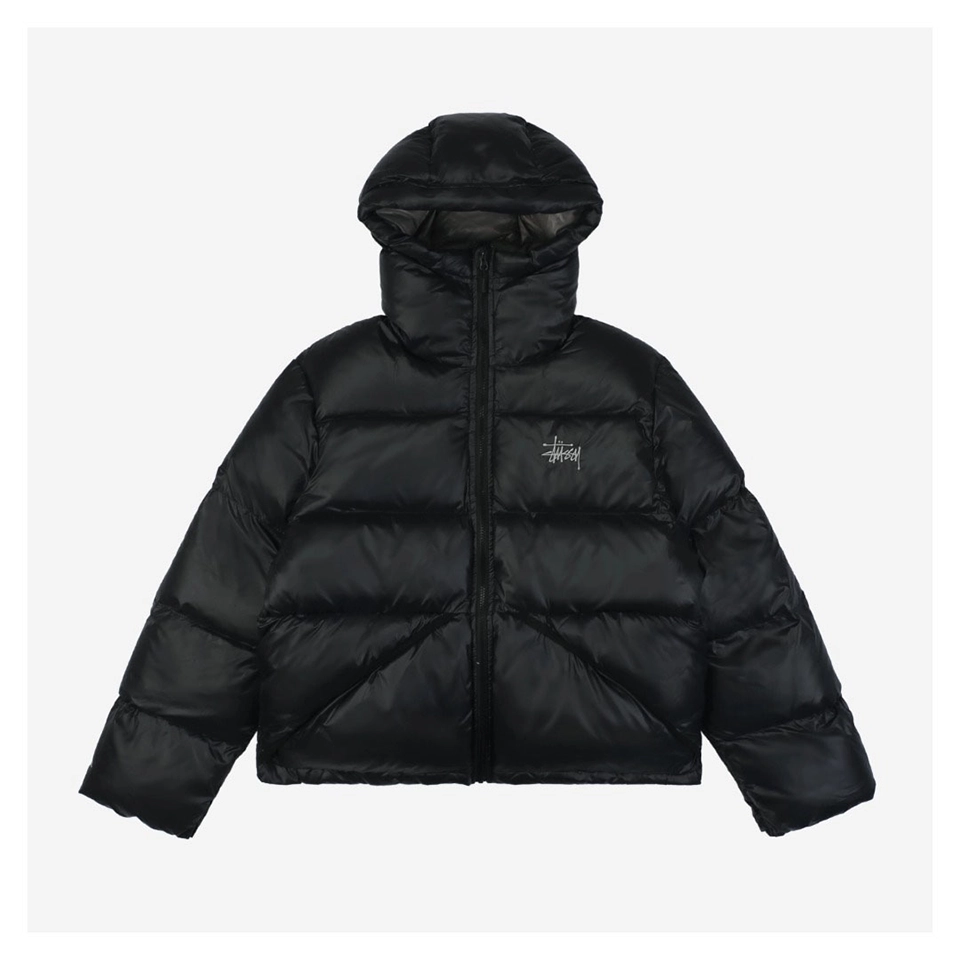 Stussy-Classic-Logo-Hooded-Down-Jacket-–-BlackGrey-Embroidery5.jpeg.webp Stussy Classic Logo Hooded Down Jacket Black Grey Embroidery