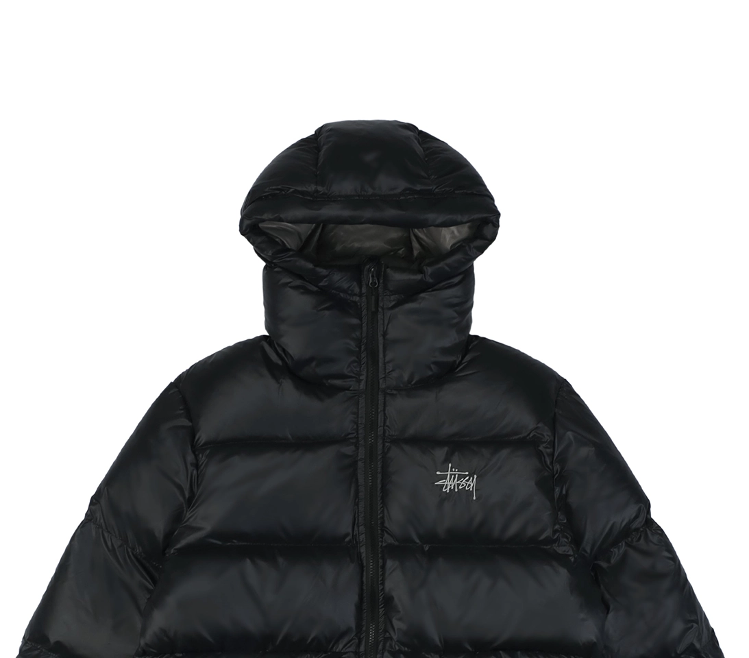 Stussy-Classic-Logo-Hooded-Down-Jacket-–-BlackGrey-Embroidery3.jpeg.webp Stussy Classic Logo Hooded Down Jacket Black Grey Embroidery