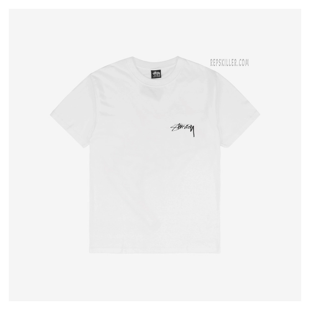 Stussy Flame Graffiti Letter Print T Shirt