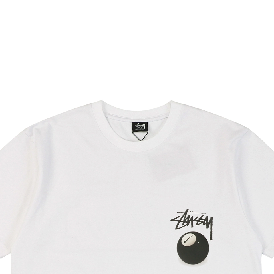 Stussy Mini Swoosh Black 8 Ball Print T Shirt
