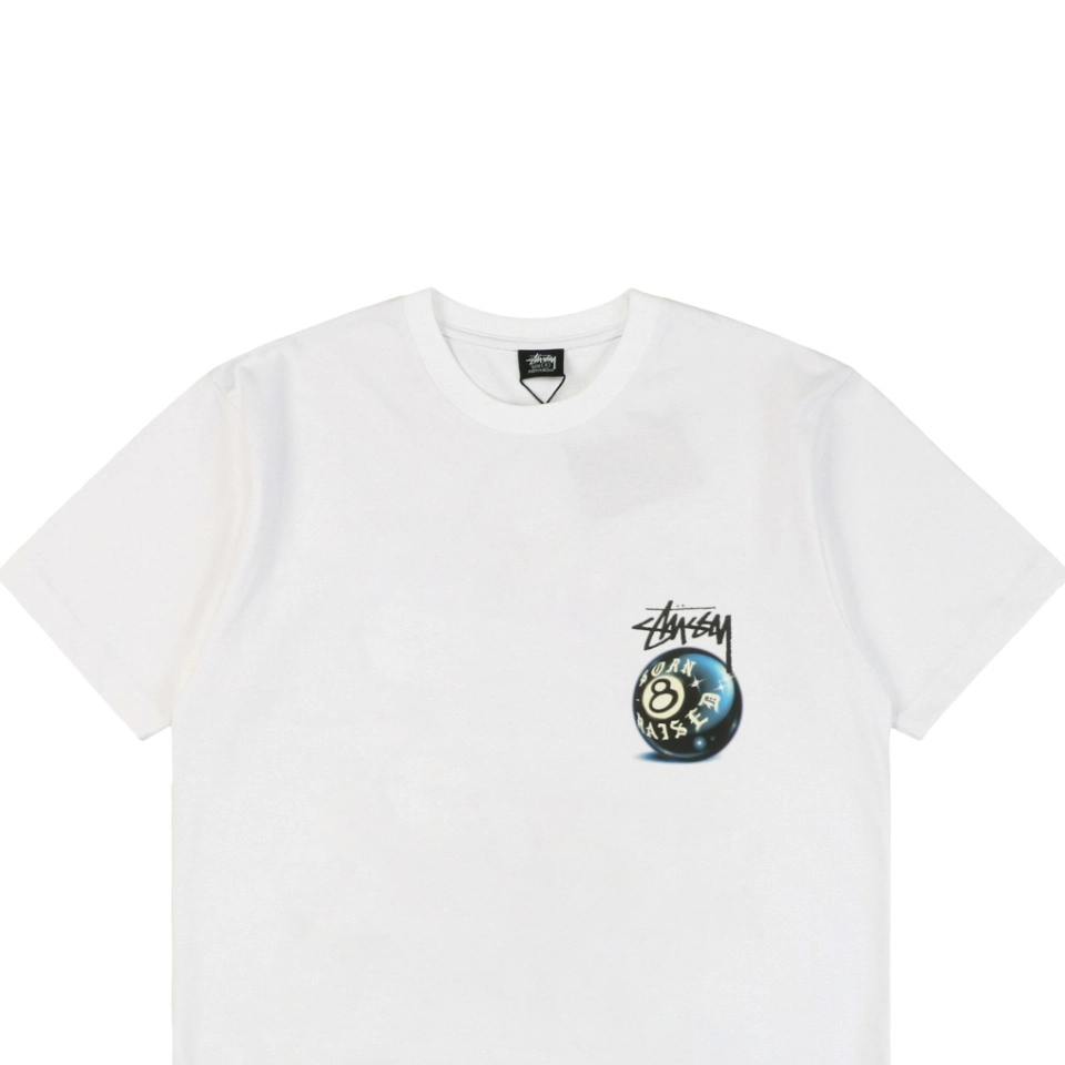 Stussy Sanskrit Black 8 Ball Graphic T Shirt