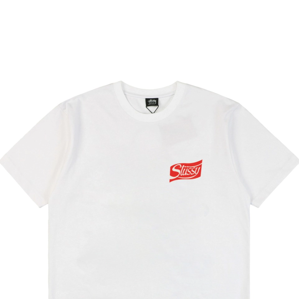 Stussy Soda Can Letter Print T Shirt