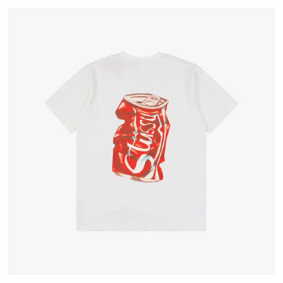 Stussy Soda Can Letter Print T Shirt