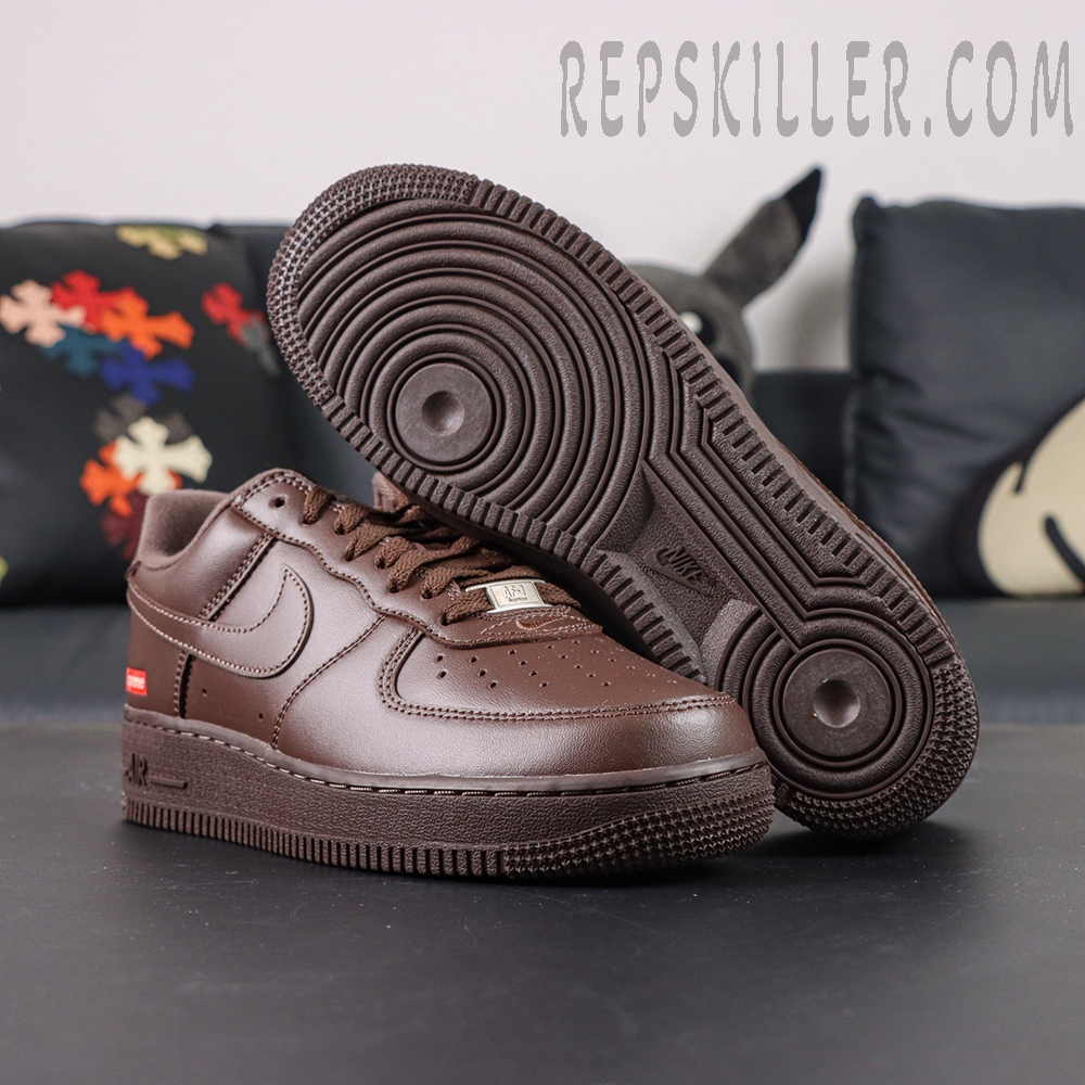 Sup X Air Force 1 Low Box Logo Baroque Brown