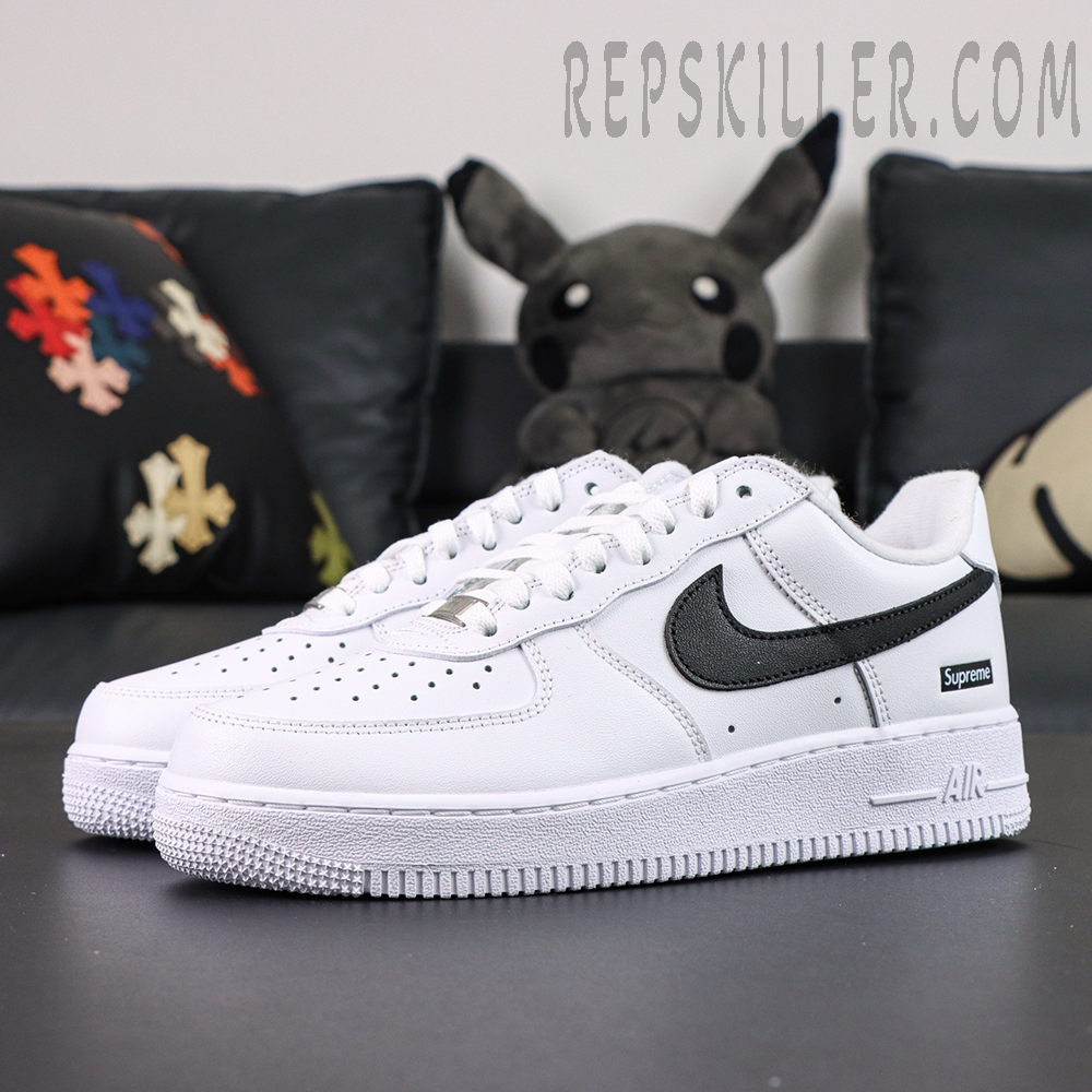 Sup X Air Force 1 Low Box Logo White Black