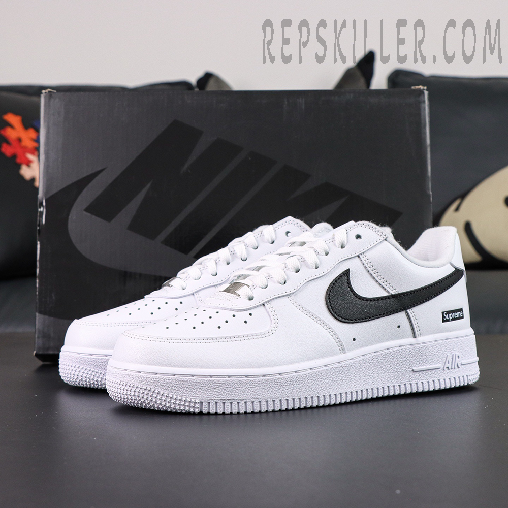 Sup X Air Force 1 Low Box Logo White Black
