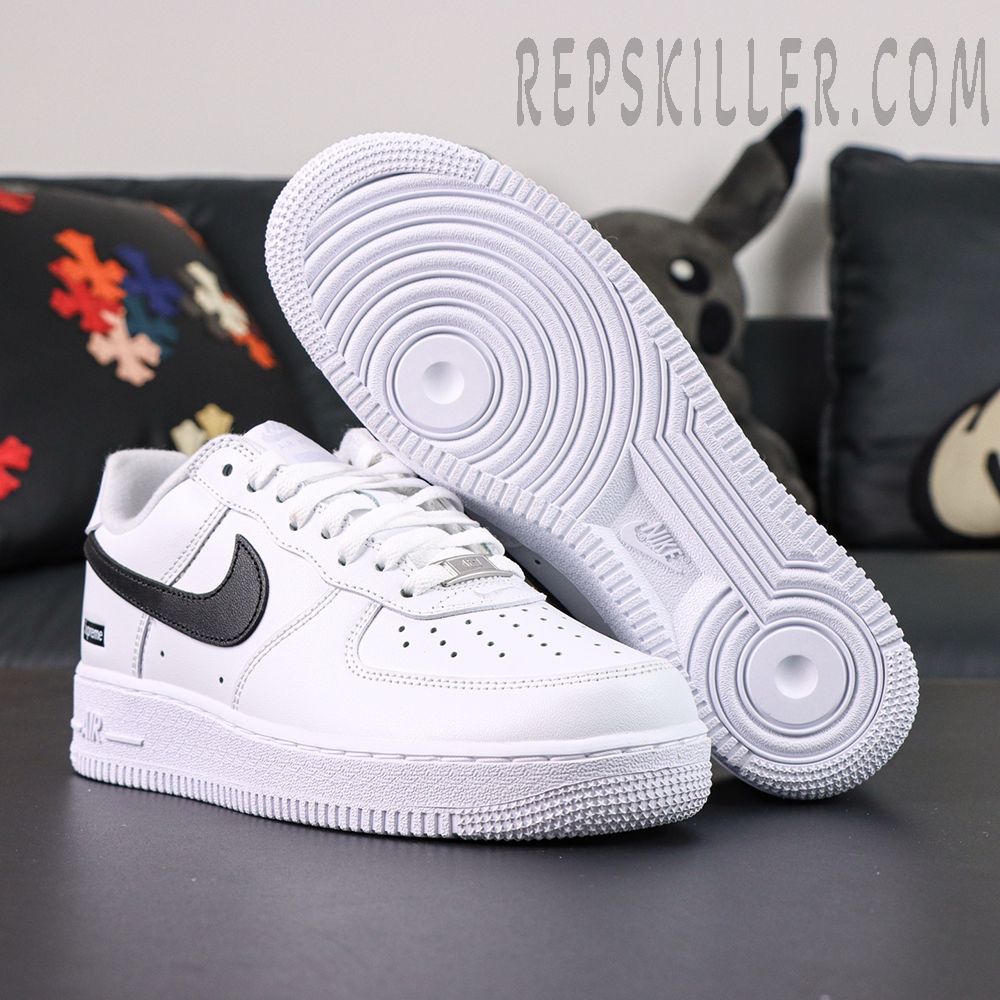 Sup X Air Force 1 Low Box Logo White Black