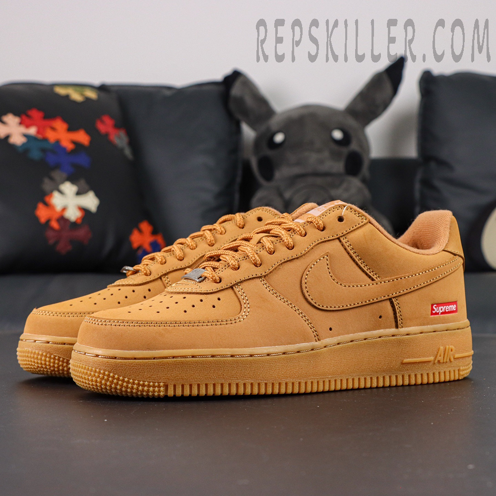 Sup X Air Force 1 Low Sp Box Logo Wheat