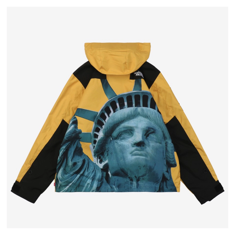 Sup X Tnf Statue Of Liberty Hooded Expedition Jacket Yellow