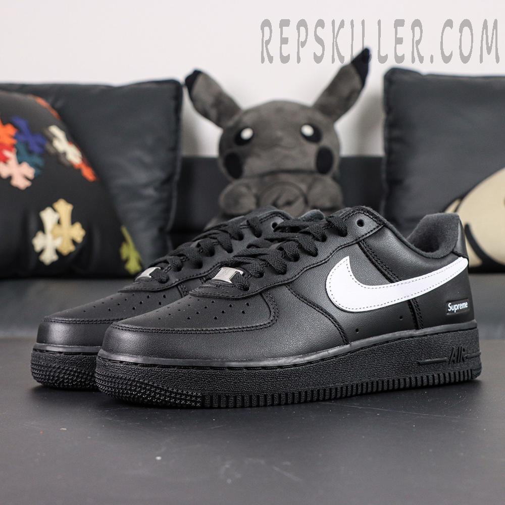 Sup X Air Force 1 Low Box Logo Black White