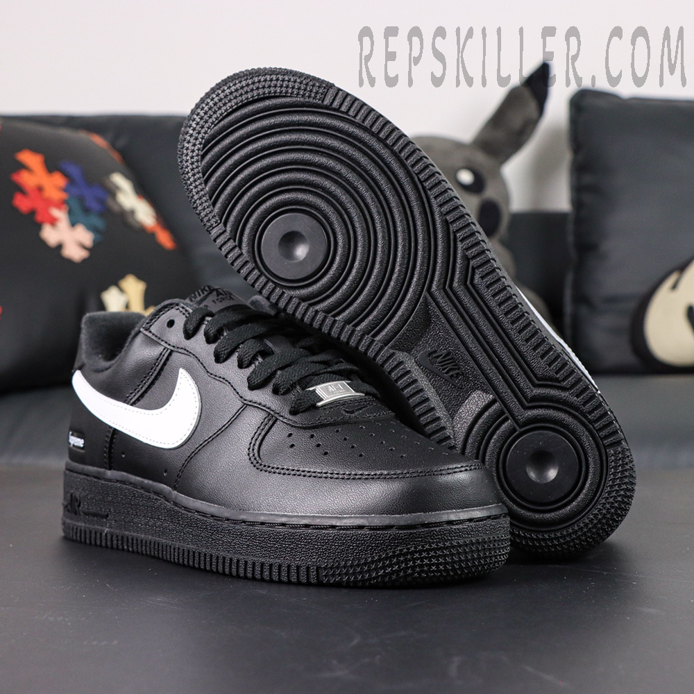Sup X Air Force 1 Low Box Logo Black White