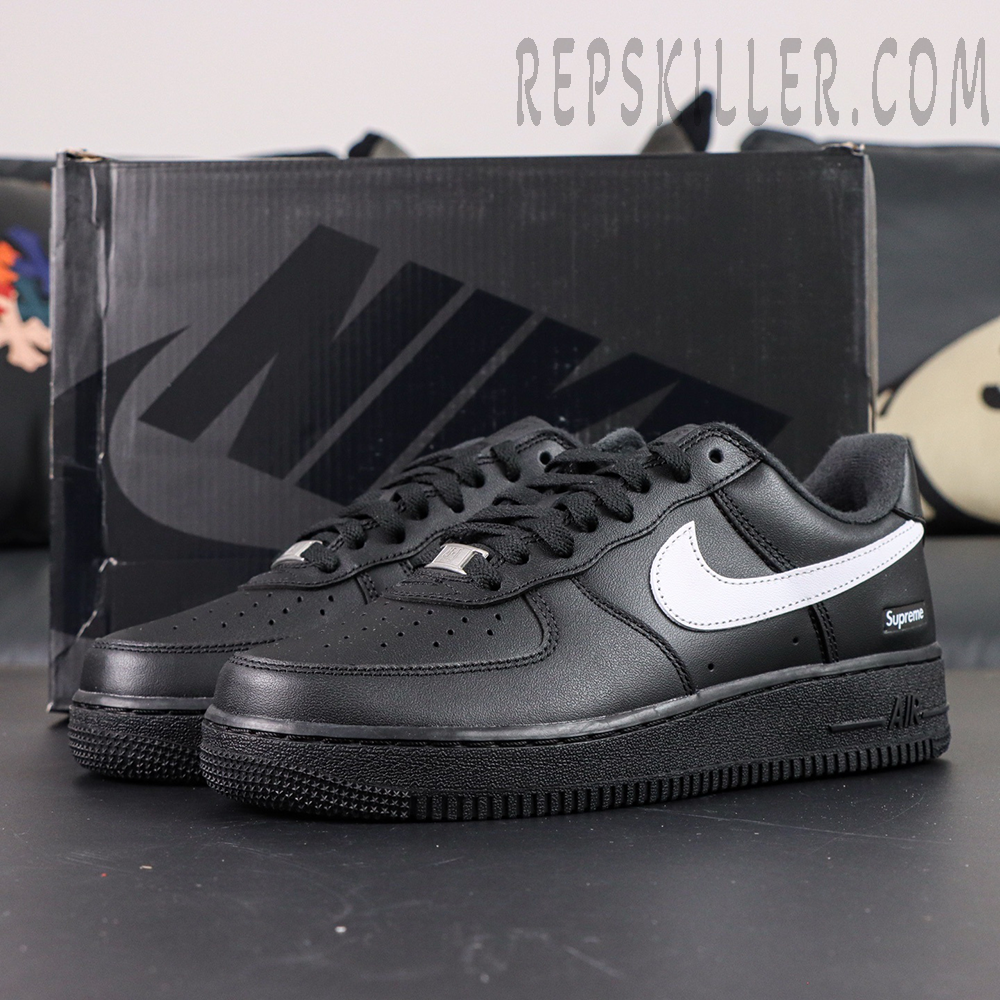 Sup X Air Force 1 Low Box Logo Black White