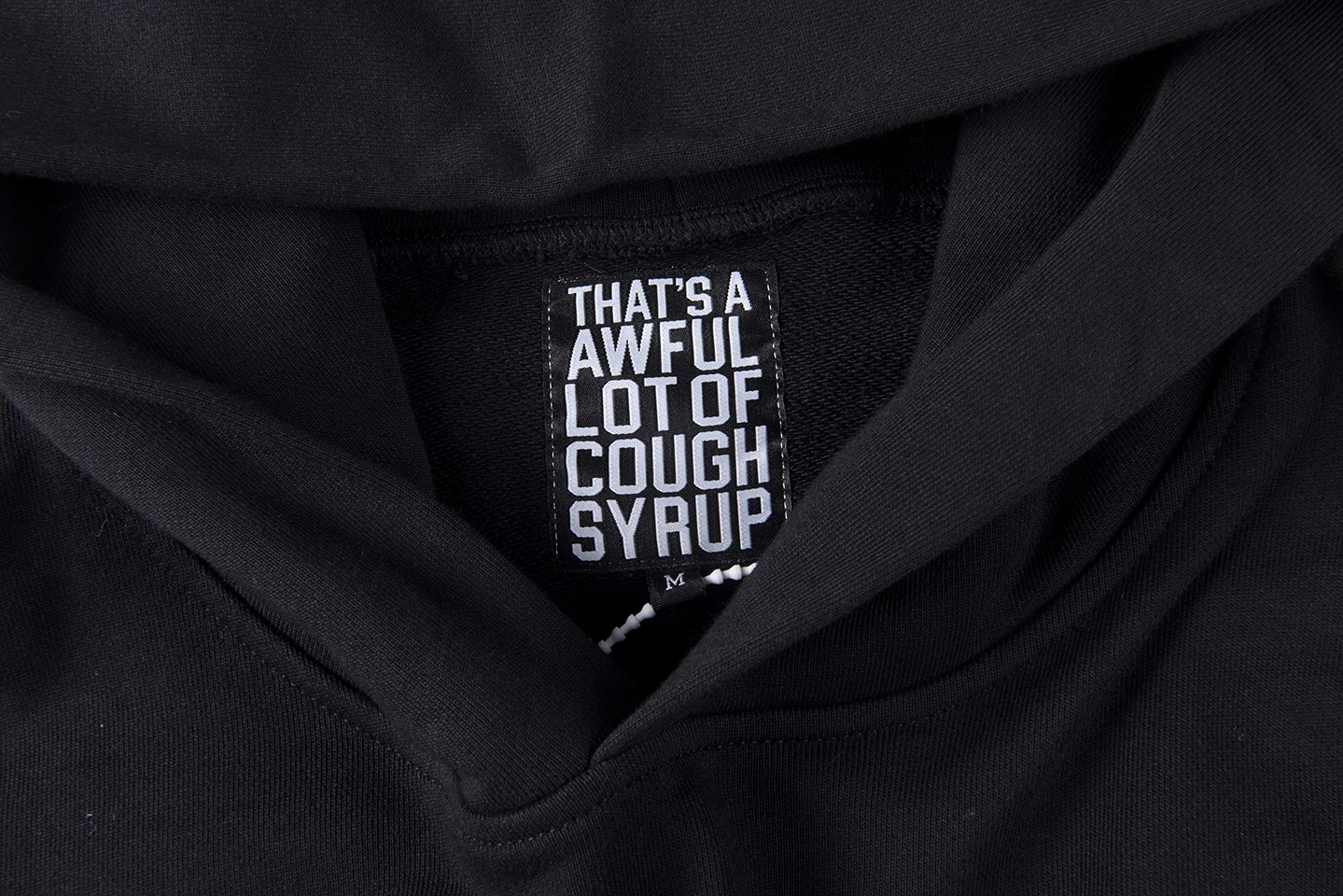 Thats A Awful Lot Of Cough Syrup Black Logo Hoodie