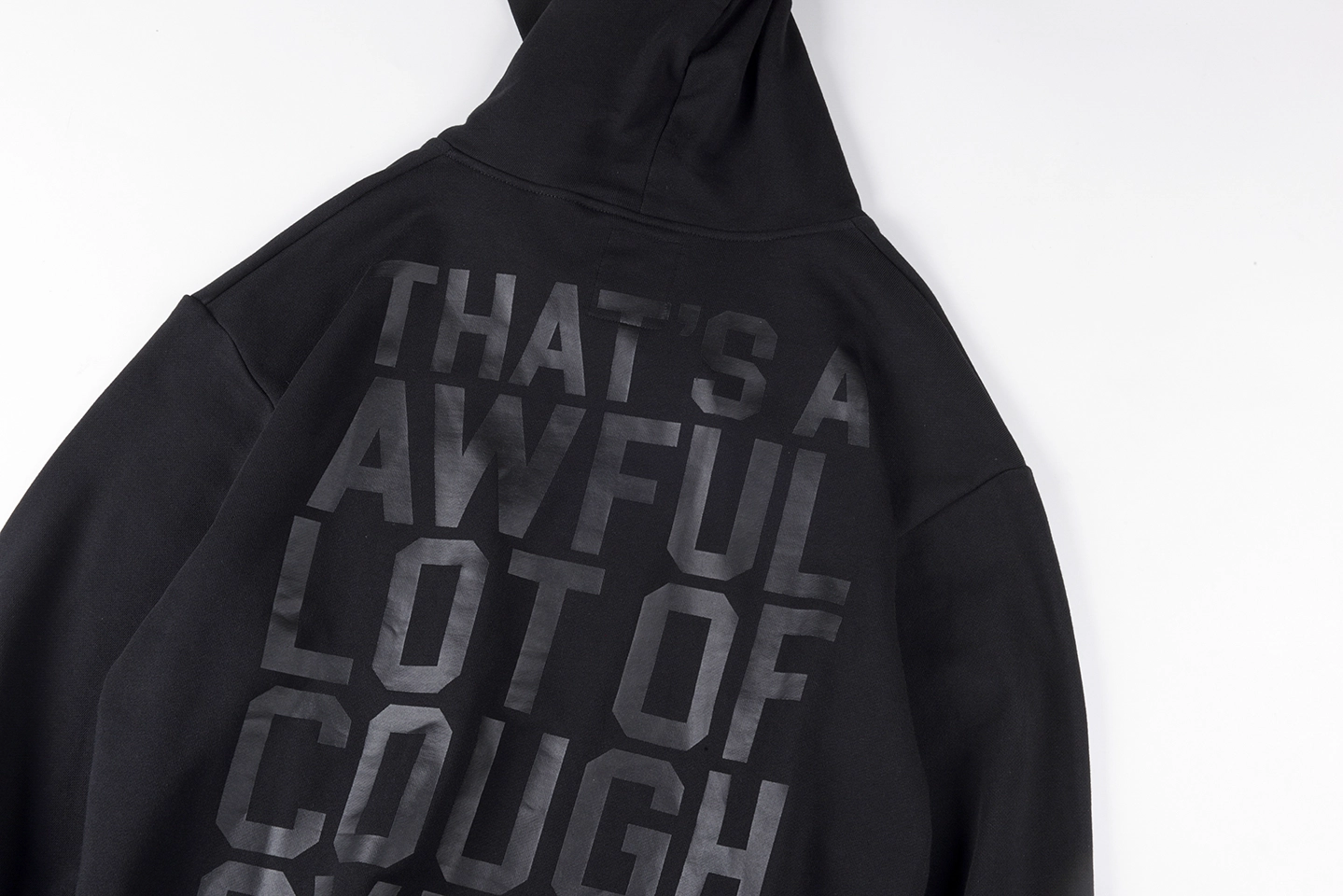 Thats A Awful Lot Of Cough Syrup Black Logo Hoodie