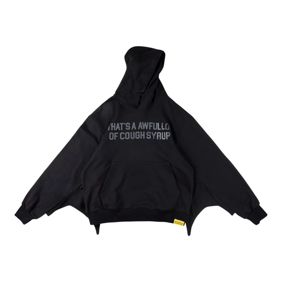 Thats A Awful Lot Of Cough Syrup Oversized Black Hoodie