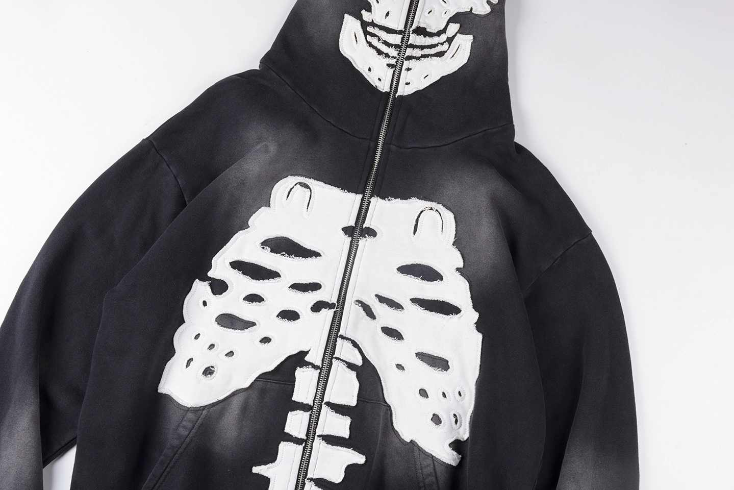Thats A Awful Lot Of Cough Syrup Skeleton Print Full Zip Hoodie