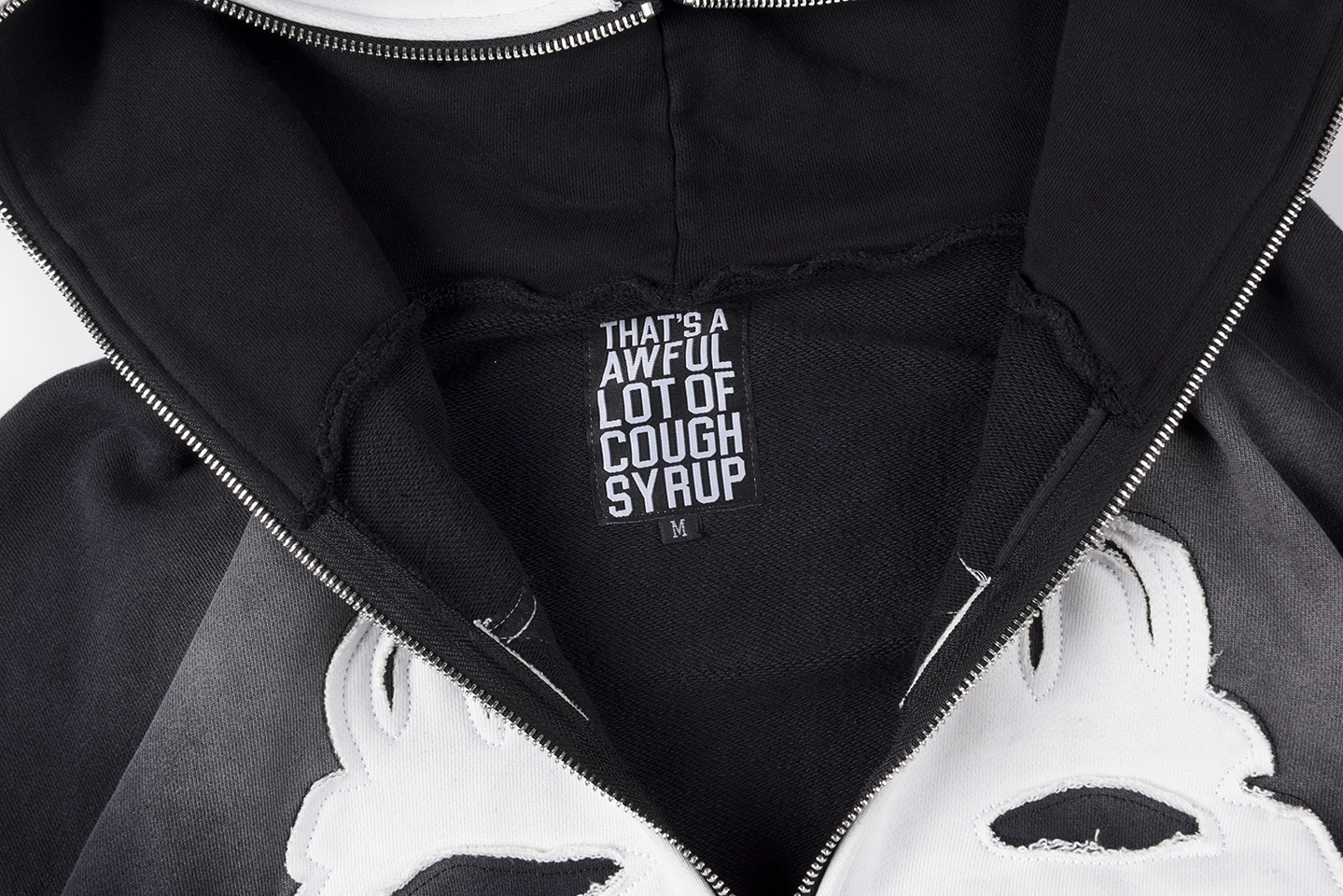 Thats A Awful Lot Of Cough Syrup Skeleton Print Full Zip Hoodie