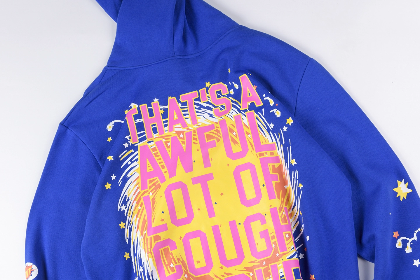 Thats A Awful Lot Of Cough Syrup Space Eagle Blue Hoodie