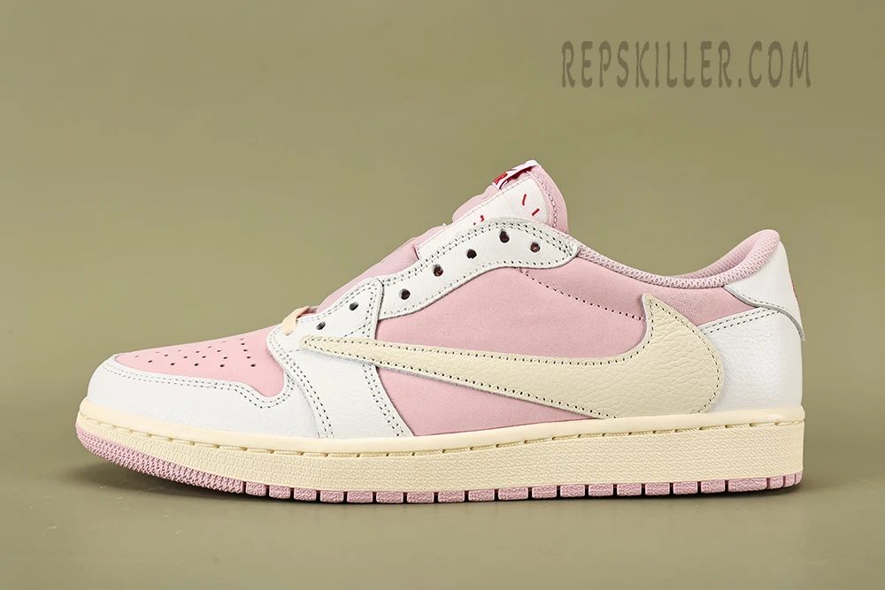 Travis Scott Air Jordan 1 Low White Pink Reps