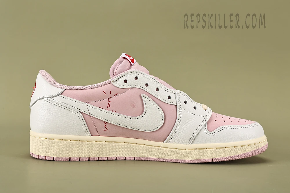 Travis Scott Air Jordan 1 Low White Pink Reps