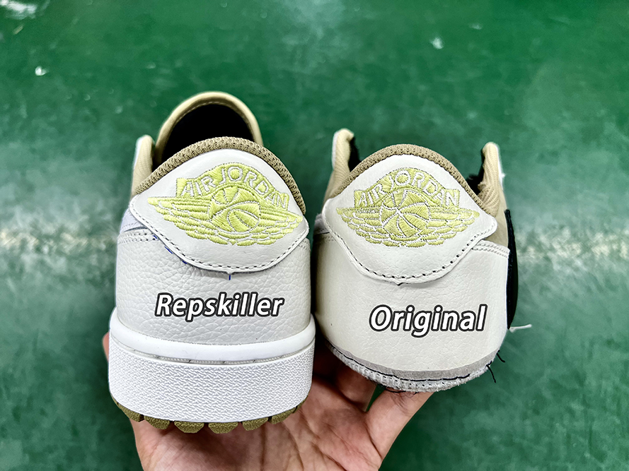 Travis Scott X Air Jordan 1 Low Golf Neutral Olive Replica – Image 3 Travis Scott x Air Jordan 1 Low Golf 'Neutral Olive' Replica