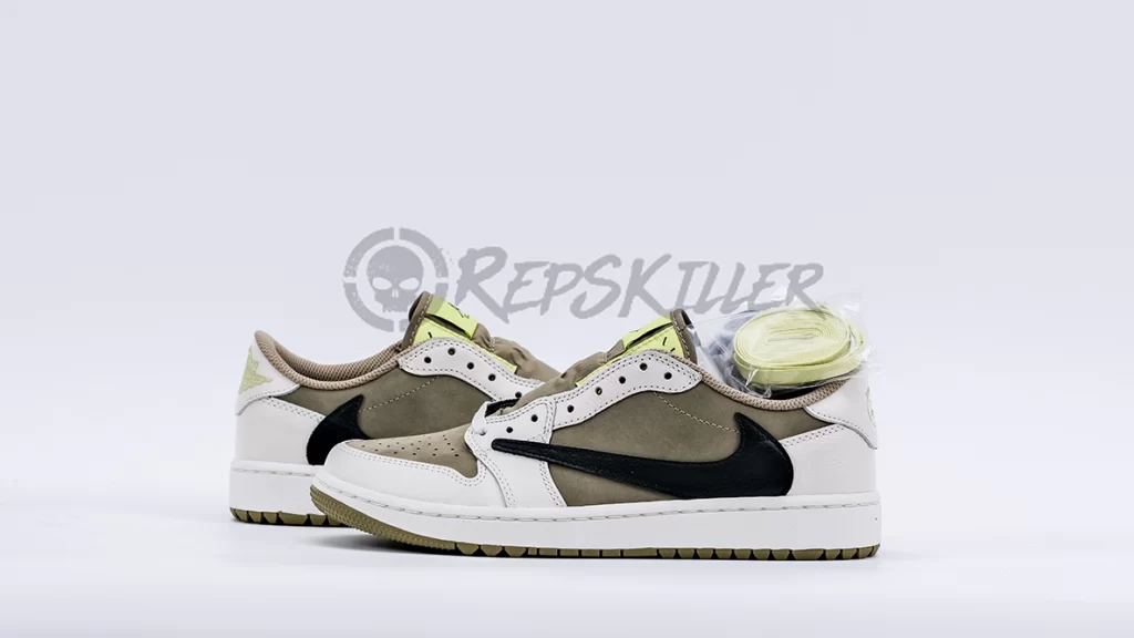 Travis Scott X Air Jordan 1 Low Golf Neutral Olive Replica – Image 7 Travis Scott x Air Jordan 1 Low Golf 'Neutral Olive' Replica
