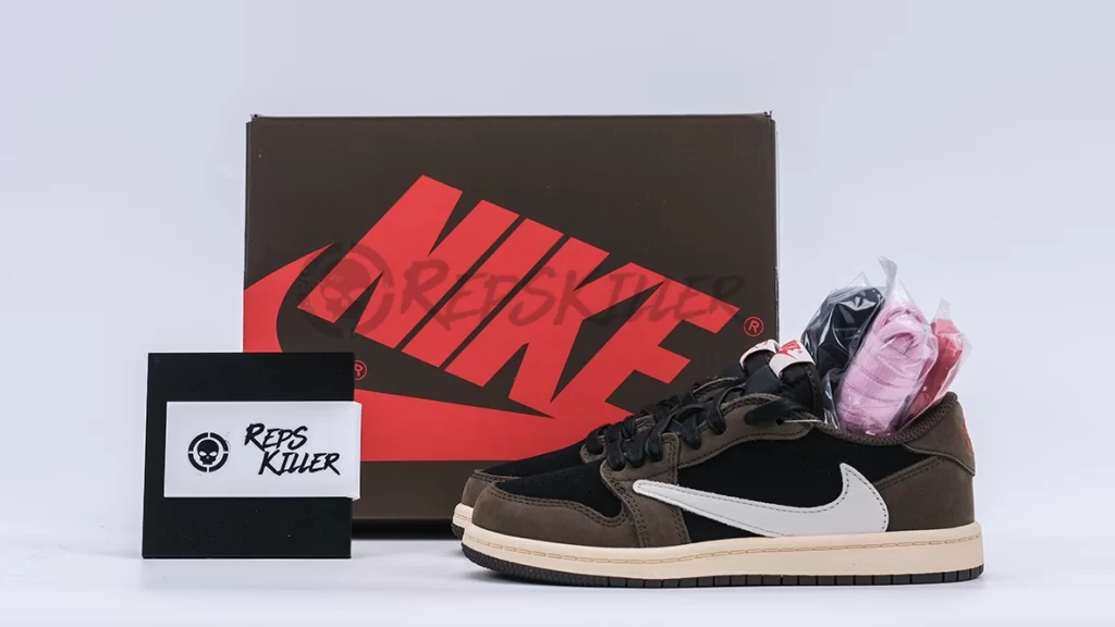 Travis Scott X Air Jordan 1 Low Mocha Child – Image 1 Travis Scott x Air Jordan 1 Low 'Mocha'(child) Replica