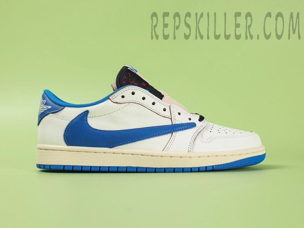 Travis Scott X Fragment X Air Jordan 1 Low Og Military Blue