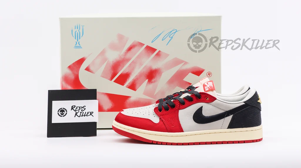Trophy Room X Air Jordan 1 Retro Low Og Sp Rookie Card Away Replica – Image 1 Trophy Room x Air Jordan 1 Retro Low OG SP 'Rookie Card - Away' Replica