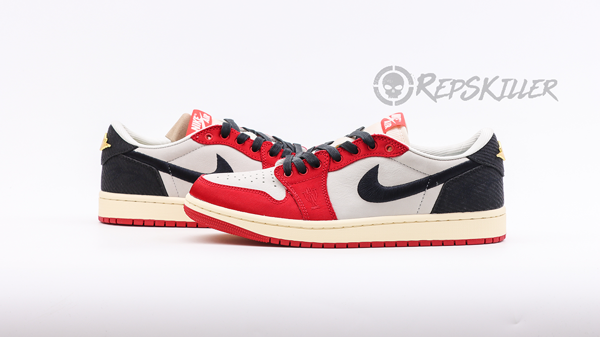 Trophy Room X Air Jordan 1 Retro Low Og Sp Rookie Card Away Replica