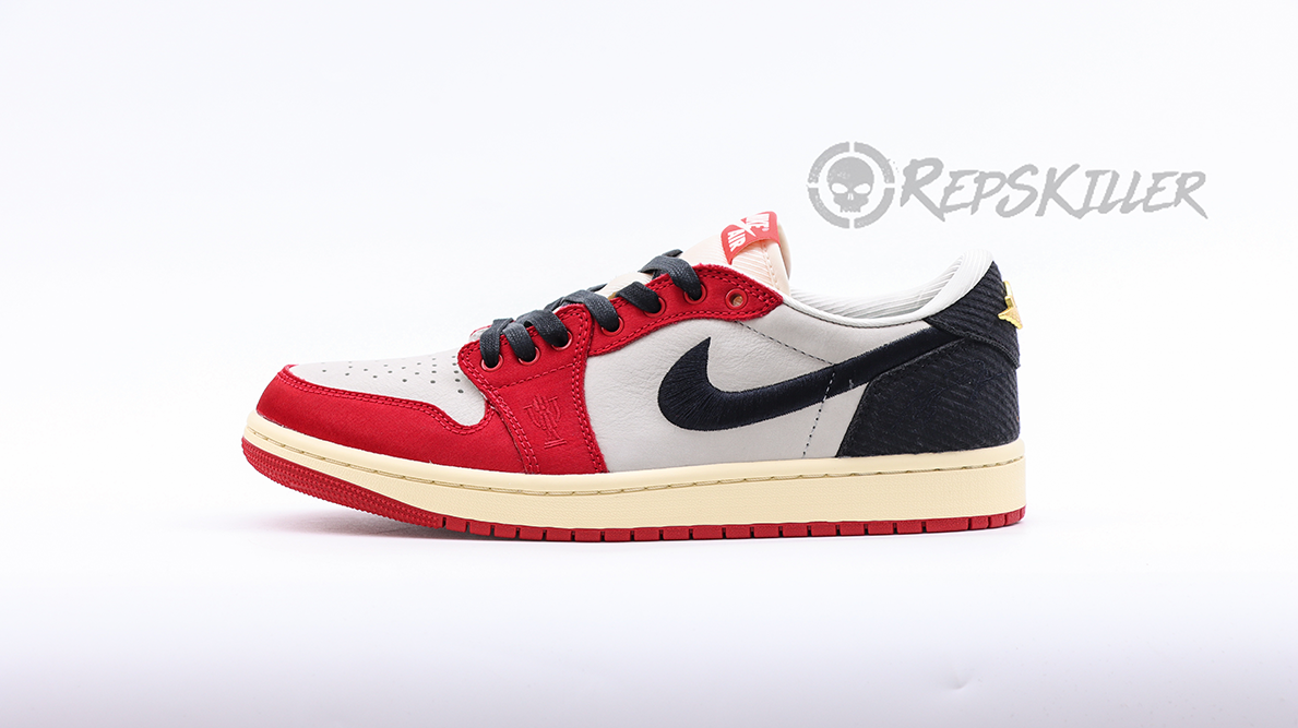 Trophy Room X Air Jordan 1 Retro Low Og Sp Rookie Card Away Replica