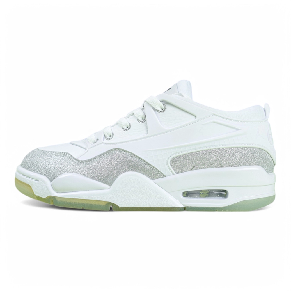 Air Jordan 4 Rm White Silver Glitter