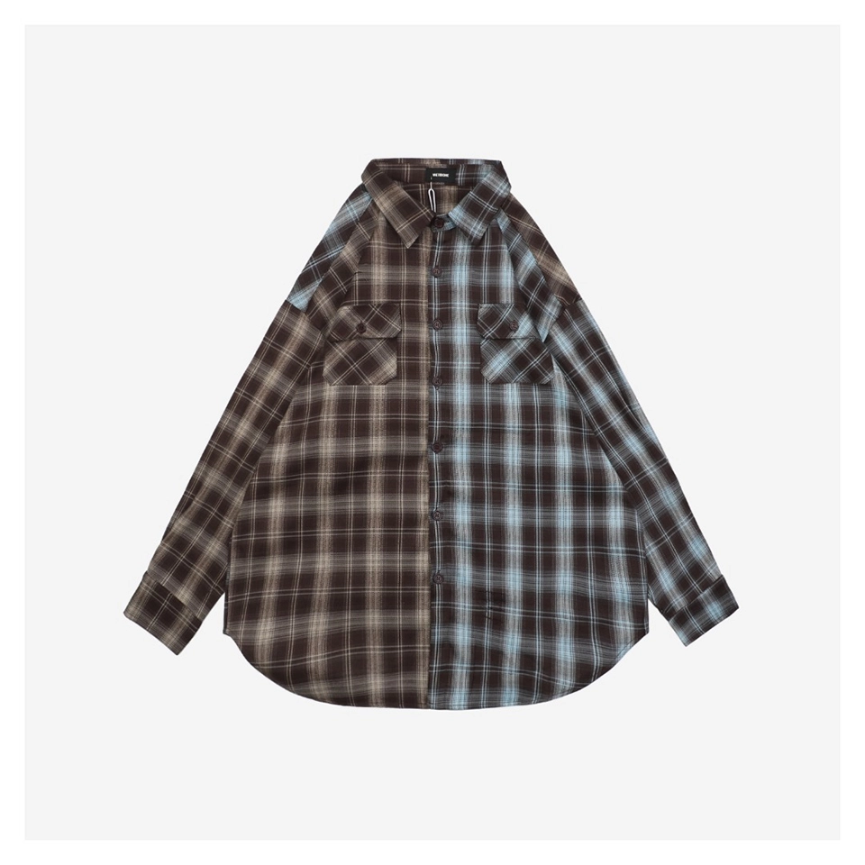 We11Done Plaid Panel Embroidered Shirt
