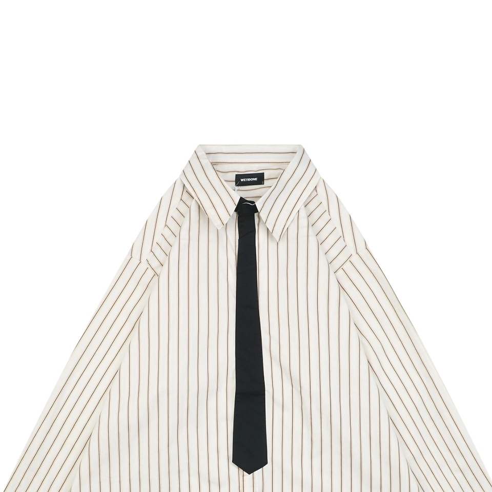 We11Done Striped Tie Detail Shirt