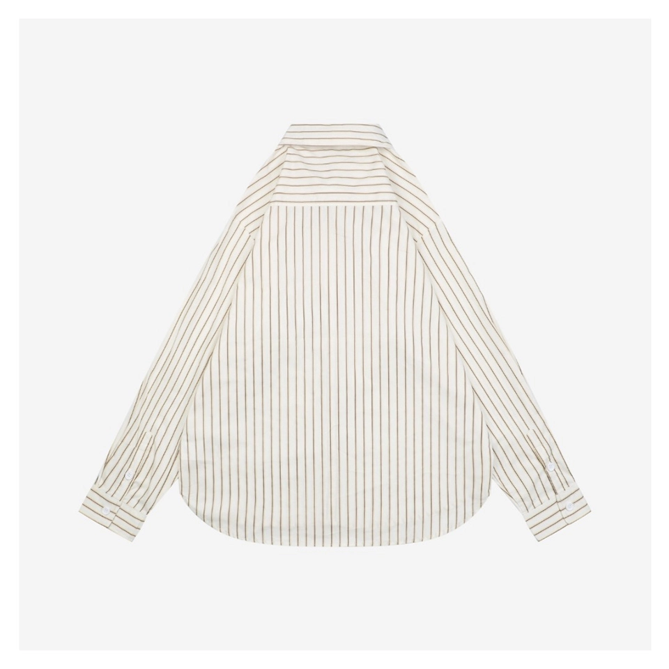 We11Done Striped Tie Detail Shirt