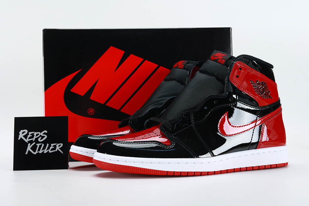 Air Jordan 1 Retro High Og Patent Bred – Image 1 Air Jordan 1 Retro High OG 'Patent Bred' replica