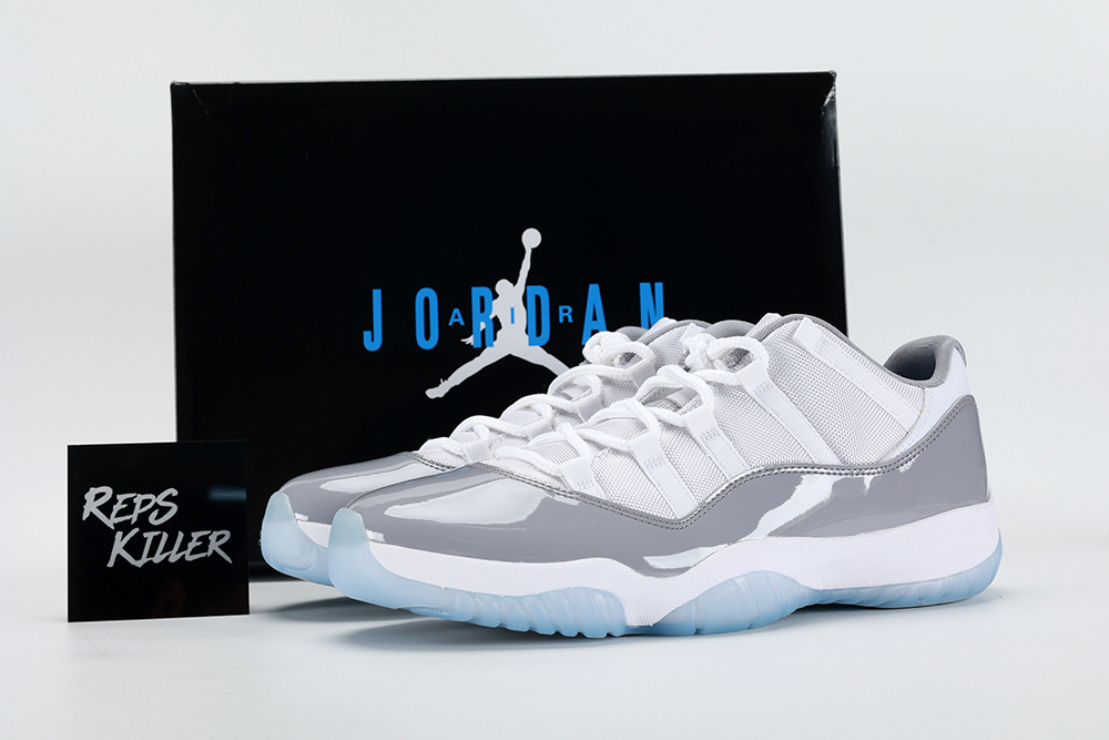 Air Jordan 11 Retro Low Cement Grey – Image 1 Air Jordan 11 Retro Low 'Cement Grey' replica