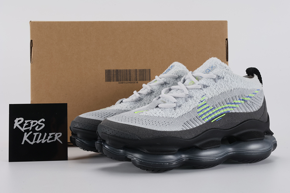 Air Max Scorpion Flyknit Wolf Grey Volt Replica – Image 1 air-max-scorpion-flyknit-'wolf-grey-volt'-replica