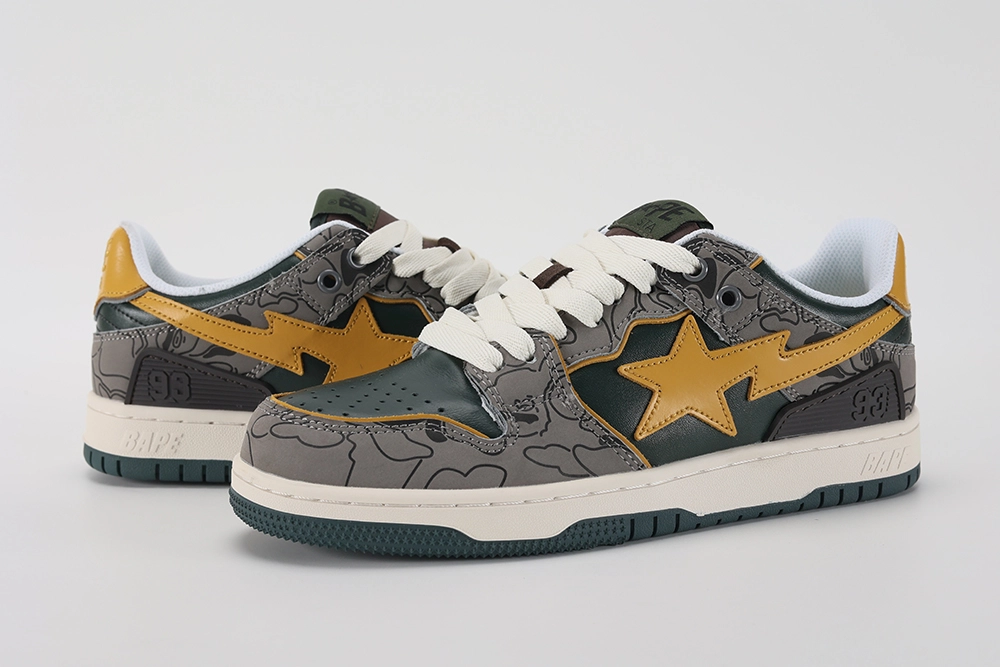 A Bathing Ape Sk8 Sta Low Green Camo Replica