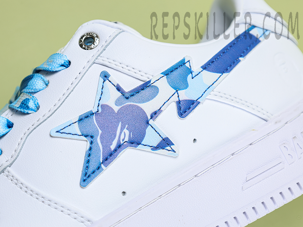 A Bathing Ape Bapesta Abc Camo Blue Low Sneakers