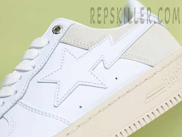 A Bathing Ape Bapesta Suede White Low Sneakers