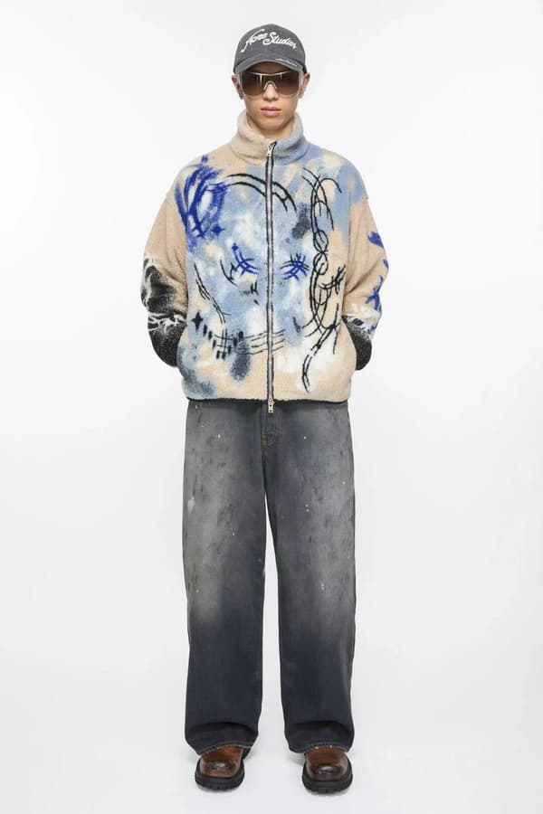 Acne Studios Paint Splatter Denim Pants